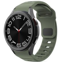 Ремешок Tech-Protect Silicone Line для Samsung Galaxy Watch 4 / 4 Classic / 5 / 5 Pro / 6 / 6 Classic / 7 / FE (5906302313617) - Olive Green: фото 1 из 6
