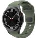 Ремешок Tech-Protect Silicone Line для Samsung Galaxy Watch 4 / 4 Classic / 5 / 5 Pro / 6 / 6 Classic / 7 / FE (5906302313617) - Olive Green (358219G). Фото 1 из 6
