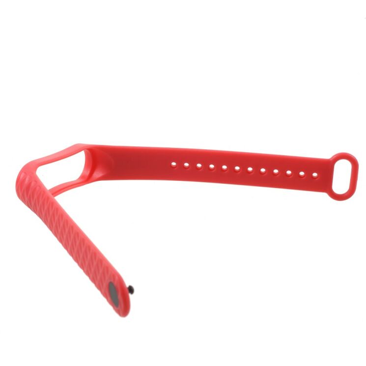 Ремінець UniCase Rhombus Texture для Xiaomi Mi Band 3 - Red: фото 6 з 6