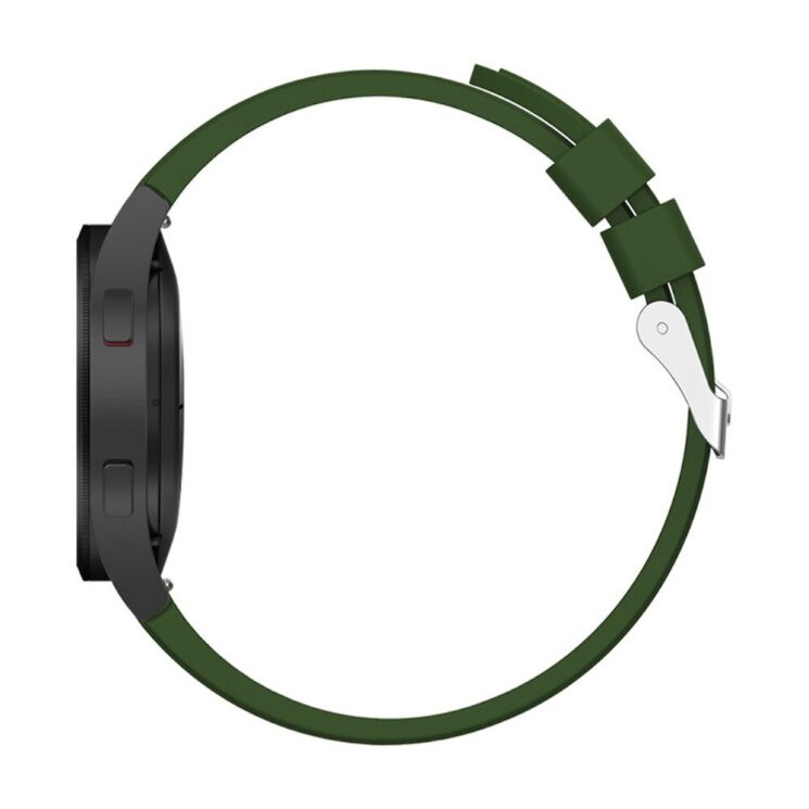 Ремешок UniCase Silicone Band для Samsung Galaxy Watch 4 / 4 Classic / 5 / 5 Pro / 6 / 6 Classic / 7 / FE - Army Green: фото 4 из 7
