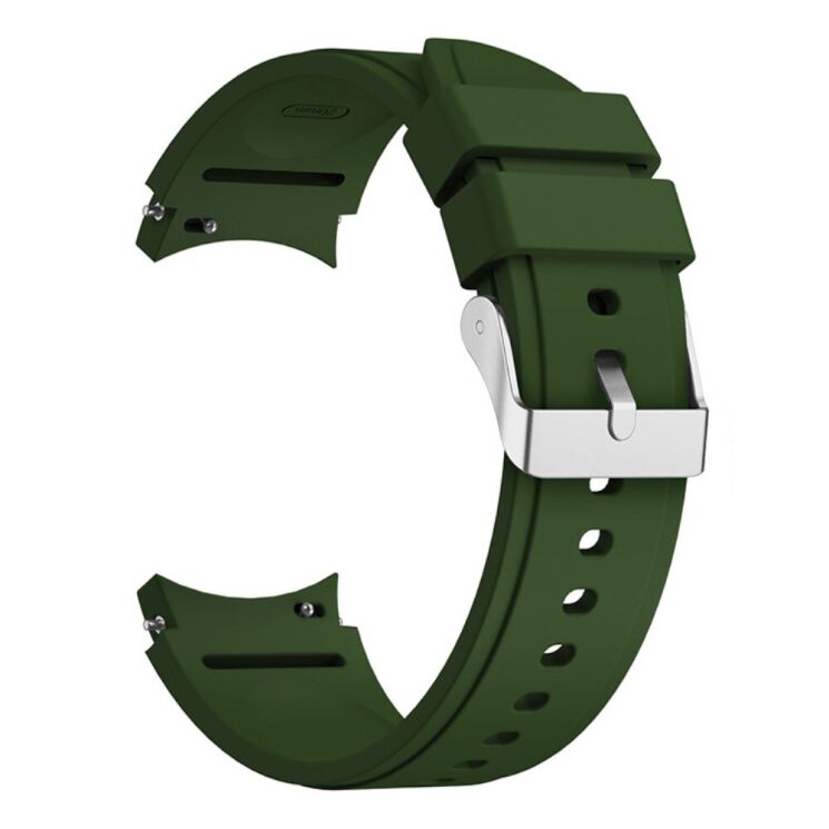 Ремешок UniCase Silicone Band для Samsung Galaxy Watch 4 / 4 Classic / 5 / 5 Pro / 6 / 6 Classic / 7 / FE - Army Green: фото 1 из 7