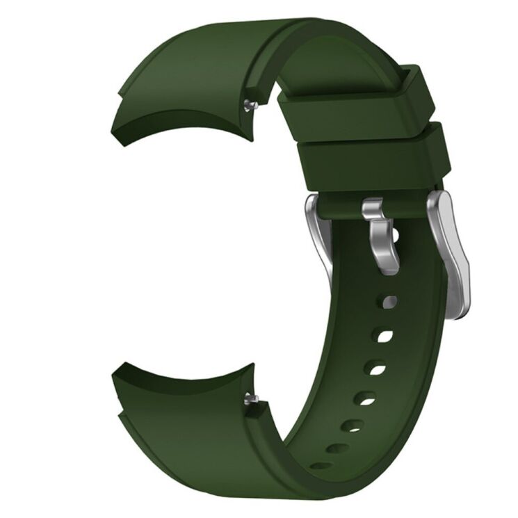 Ремешок UniCase Silicone Band для Samsung Galaxy Watch 4 / 4 Classic / 5 / 5 Pro / 6 / 6 Classic / 7 / FE - Army Green: фото 3 из 7