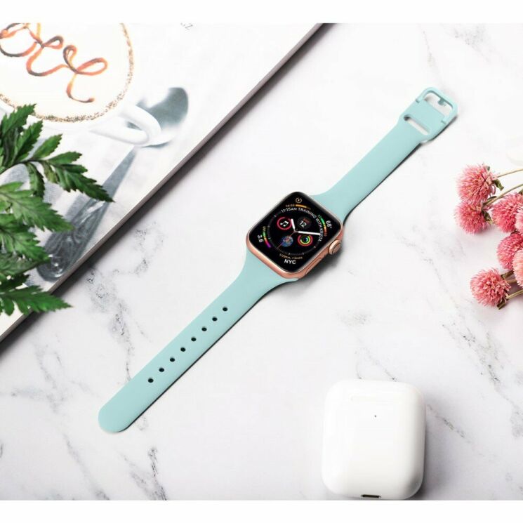 Ремінець UniCase Silicone Strap для Apple Watch 42 (Series 10) / 41 / 40 / SE 40 / 38 - Baby Blue: фото 4 з 5