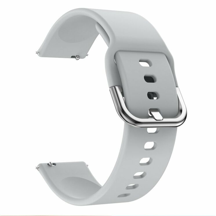 Ремешок UniCase Silicone Strap для Huawei Watch GT / Watch GT2 46mm / Watch GT 2e - Grey: фото 3 из 5