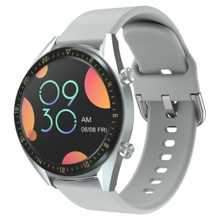 Ремешок UniCase Silicone Strap для Huawei Watch GT / Watch GT2 46mm / Watch GT 2e - Grey: фото 1 из 5