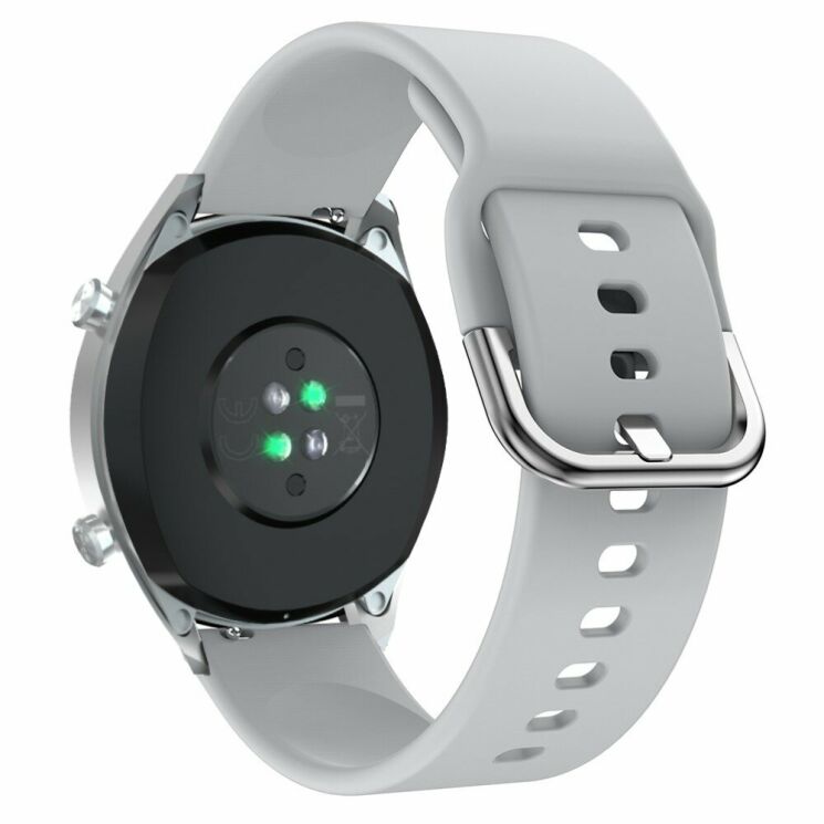 Ремешок UniCase Silicone Strap для Huawei Watch GT / Watch GT2 46mm / Watch GT 2e - Grey: фото 2 из 5
