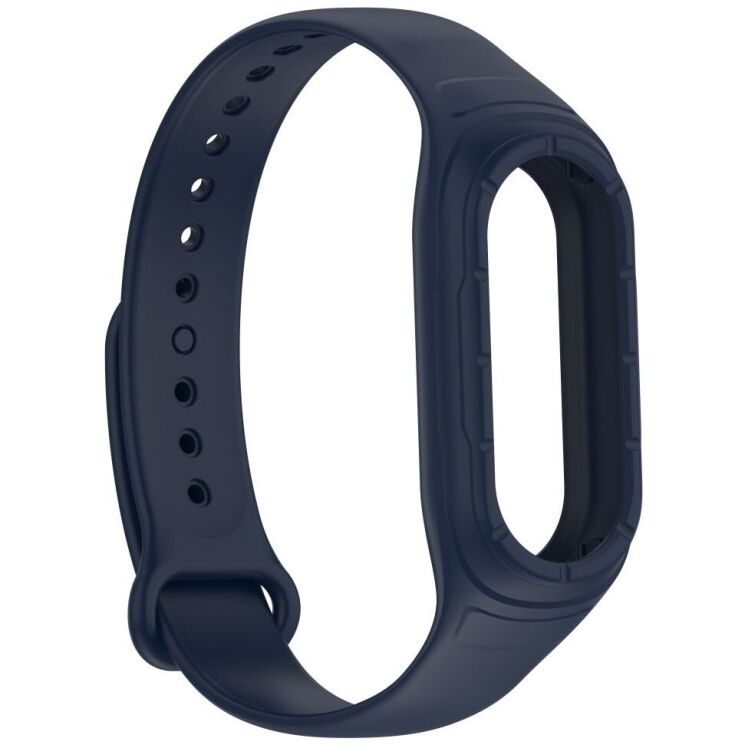 Ремешок UniCase Silicone Strap для Xiaomi Mi Smart Band 8 - Midnight Blue: фото 3 из 6