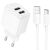 Сетевое зарядное устройство Hoco CS51A Surplus (2USB, 2.4A) + кабель USB to Type-C - White: фото 1 из 8