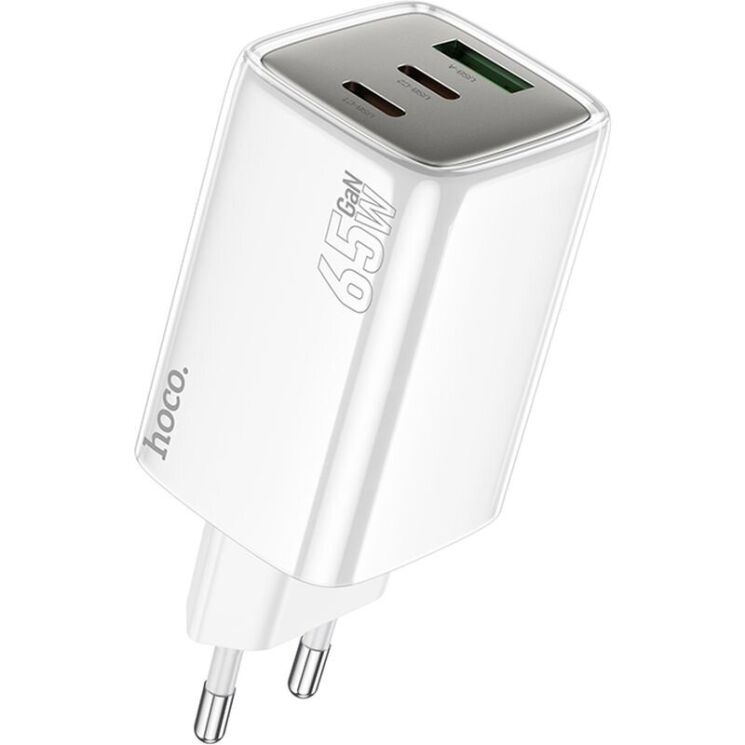 Сетевое зарядное устройство Hoco N49 Glorious 2C+U (65W) - White: фото 1 из 5