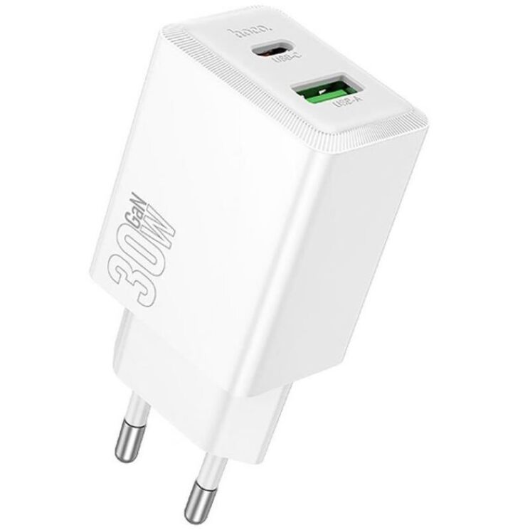 Мережевий зарядний пристрій Hoco N71 PD30W + QC3.0 - White: фото 1 з 6