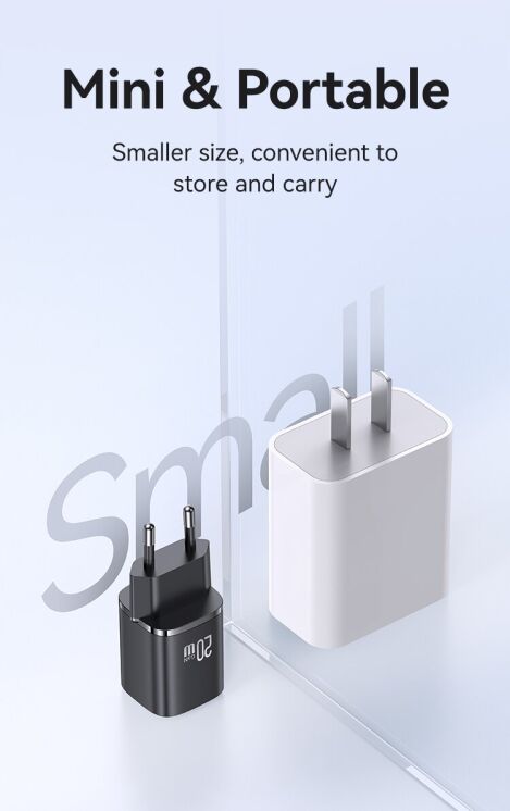 Мережевий зарядний пристрій USAMS CC248 GaN Fast Charger (20W) - Black: фото 4 з 13