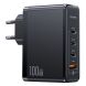 Мережевий зарядний пристрій Usams US-CC163 T50 100W 4 Ports ACCC GaN Fast Charger - Black (141949B). Фото 1 з 21