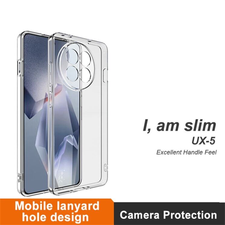 Силиконовый чехол IMAK UX-5 Series для OnePlus 13R / Ace 5 / Ace 5 Pro - Transparent: фото 2 из 9