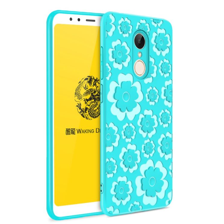 Силиконовый чехол UniCase 3D Flower Series для Xiaomi Redmi 5 - Green: фото 1 из 1