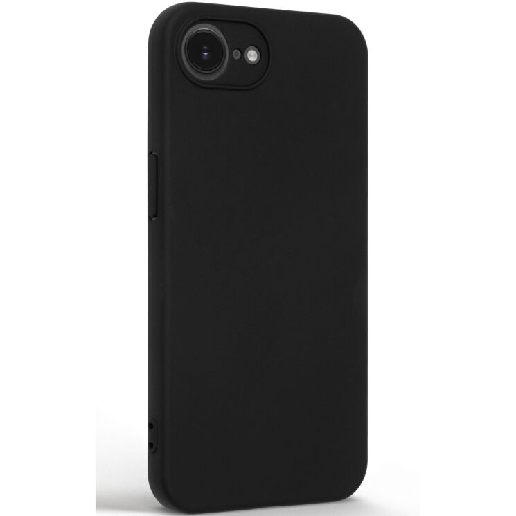 Силиконовый (TPU) чехол ArmorStandart Matte Slim Fit для Apple iPhone 16e - Black: фото 2 из 5