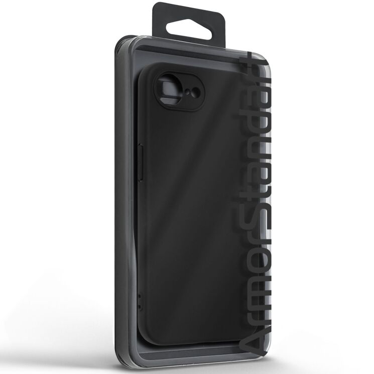 Силиконовый (TPU) чехол ArmorStandart Matte Slim Fit для Apple iPhone 16e - Black: фото 3 из 5