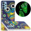Силиконовый (TPU) чехол Deexe LumiCase для Samsung Galaxy A32 (А325) - Owl Pattern Painting (273068F)