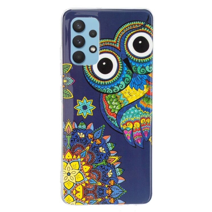 Силиконовый (TPU) чехол Deexe LumiCase для Samsung Galaxy A32 (А325) - Owl Pattern Painting: фото 4 из 5