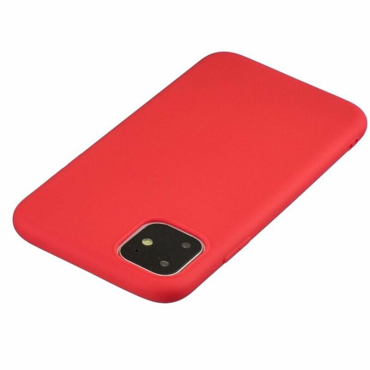 Силіконовий (TPU) чохол Deexe Matte Case для Apple iPhone 11 - Red: фото 3 з 5