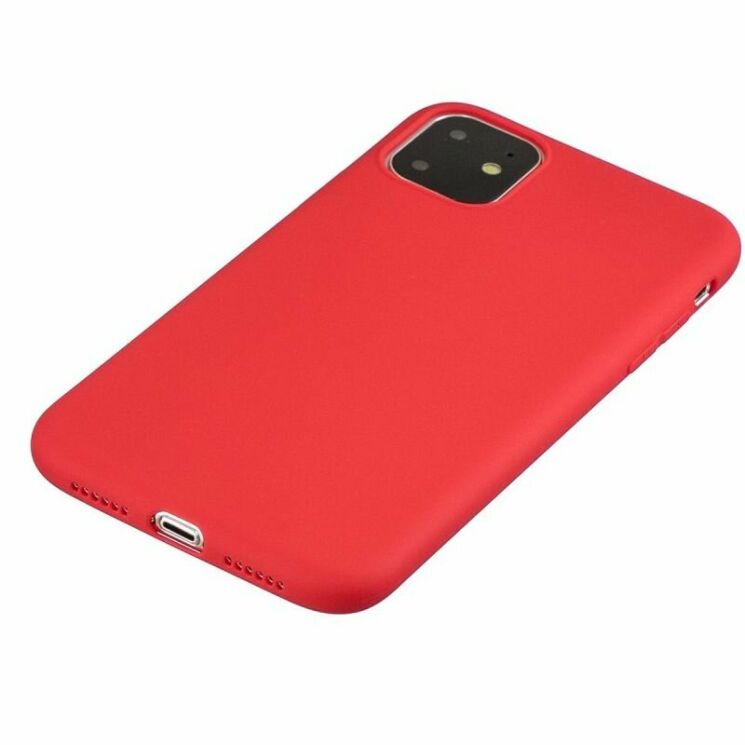 Силіконовий (TPU) чохол Deexe Matte Case для Apple iPhone 11 - Red: фото 2 з 5
