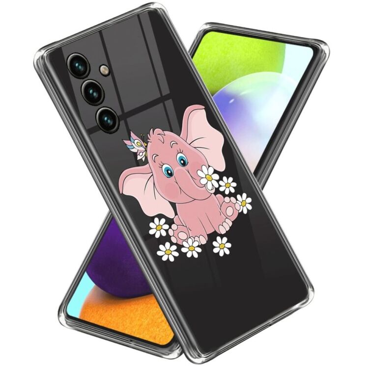 Силиконовый (TPU) чехол Deexe Pretty Glossy для Samsung Galaxy A55 (A556) - Pink Elephant: фото 1 из 3
