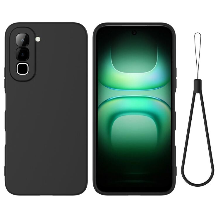 Силіконовий (TPU) чохол Deexe Silicone Case для Infinix Hot 70 - Black: фото 1 з 9