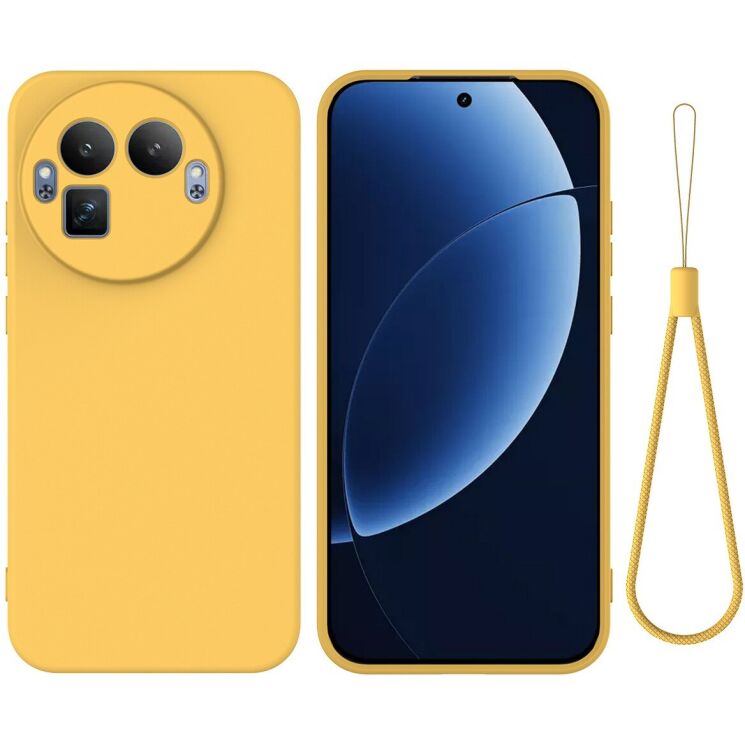 Силіконовий (TPU) чохол Deexe Silicone Case для Realme GT 8 Pro - Yellow: фото 1 з 9