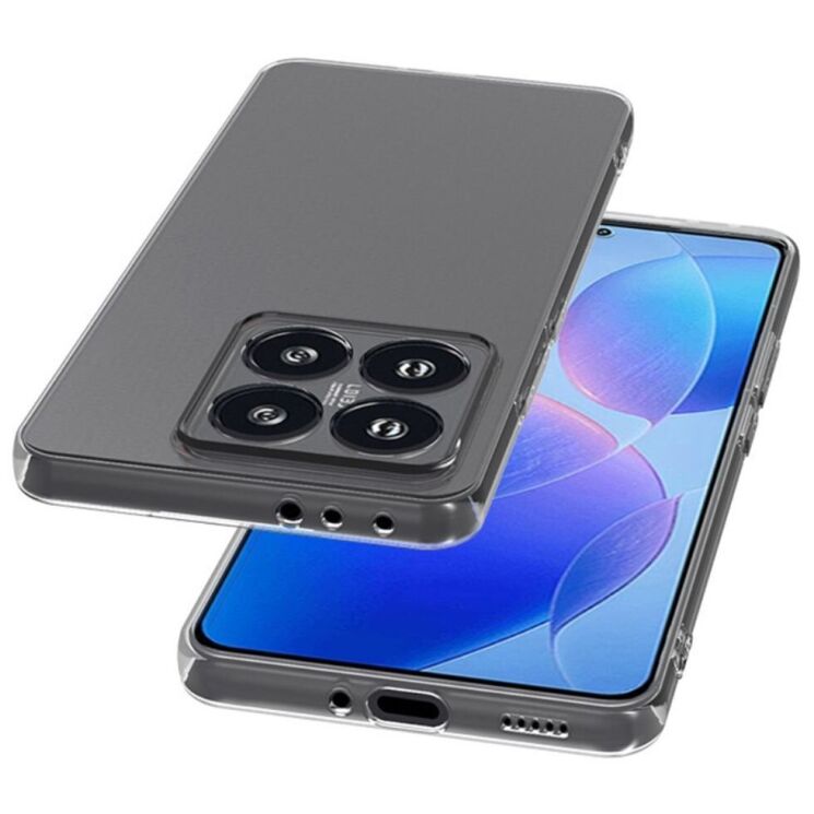 Силіконовий (TPU) чохол Deexe UltraThin для Xiaomi 14T - Transparent: фото 2 з 3