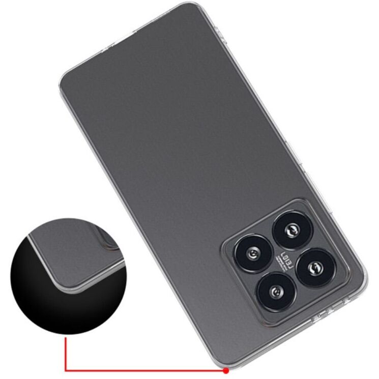 Силіконовий (TPU) чохол Deexe UltraThin для Xiaomi 14T - Transparent: фото 3 з 3
