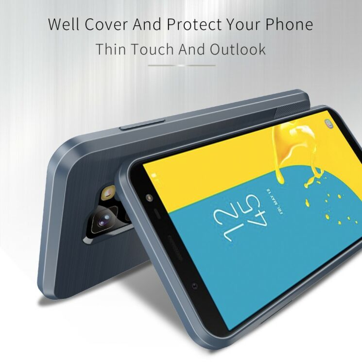 Силиконовый (TPU) чехол DUX DUCIS Mojo Series для Samsung Galaxy J6 2018 (J600) - Dark Blue: фото 2 из 12