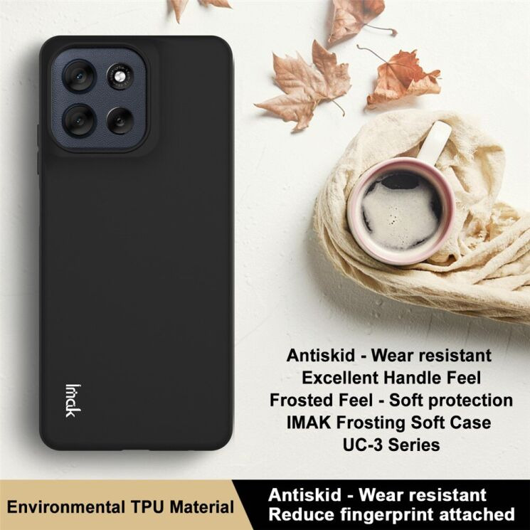 Силіконовий (TPU) чохол IMAK UC-3 Series для Motorola Moto G56 - Black: фото 3 з 6