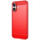 Силиконовый (TPU) чехол MOFI Carbon Fiber для Apple iPhone 16 - Red (360712R). Фото 2 из 9