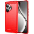 Силиконовый (TPU) чехол MOFI Carbon Fiber для Realme GT 6 / GT 6T - Red (357809R)