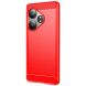 Силиконовый (TPU) чехол MOFI Carbon Fiber для Realme GT 6 / GT 6T - Red (357809R). Фото 2 из 10
