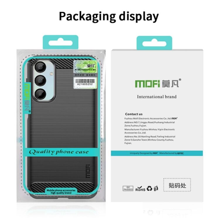 Силіконовий (TPU) чохол MOFI Carbon Fiber для Samsung Galaxy A16 (A165) - Black: фото 10 з 10