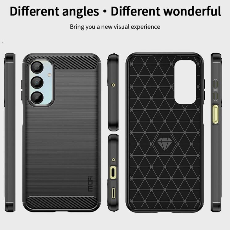 Силіконовий (TPU) чохол MOFI Carbon Fiber для Samsung Galaxy A16 (A165) - Black: фото 9 з 10