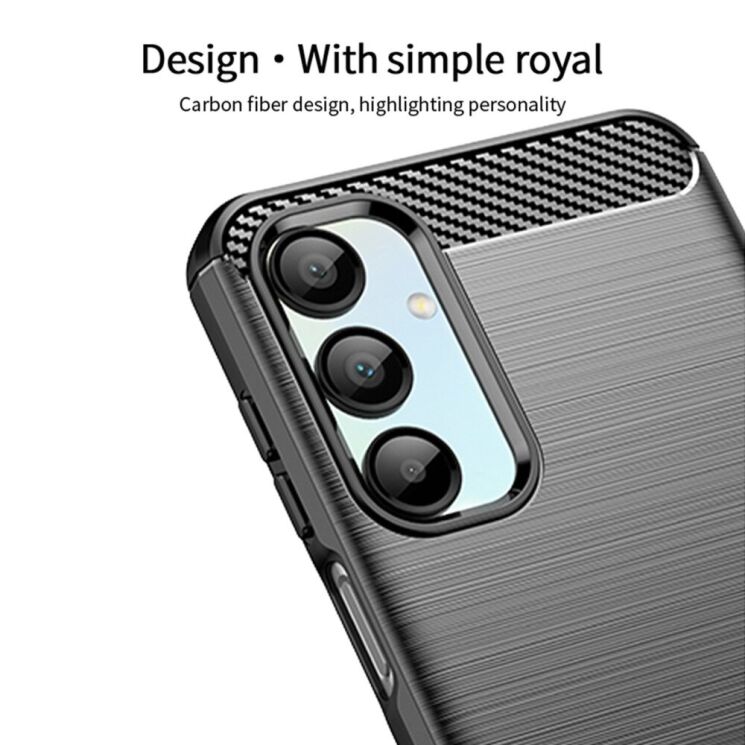 Силіконовий (TPU) чохол MOFI Carbon Fiber для Samsung Galaxy A16 (A165) - Black: фото 5 з 10