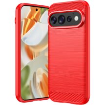 Силиконовый (TPU) чехол UniCase Carbon для Google Pixel 11 / 11 Pro - Red: фото 1 из 9
