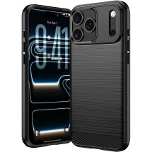 Силиконовый (TPU) чехол UniCase Carbon для iPhone 18 Pro - Black: фото 1 из 9
