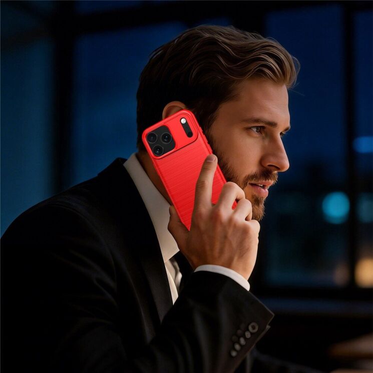 Силиконовый (TPU) чехол UniCase Carbon для iPhone 18 Pro - Black: фото 9 из 9