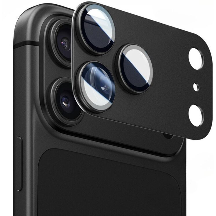 Скло на камеру Deexe MonoShield Camera Protect для iPhone 18 Pro - Black (423668B) Скло на камеру Deexe MonoShield Camera Protect для iPhone 18 Pro - Black: фото 1 з 6