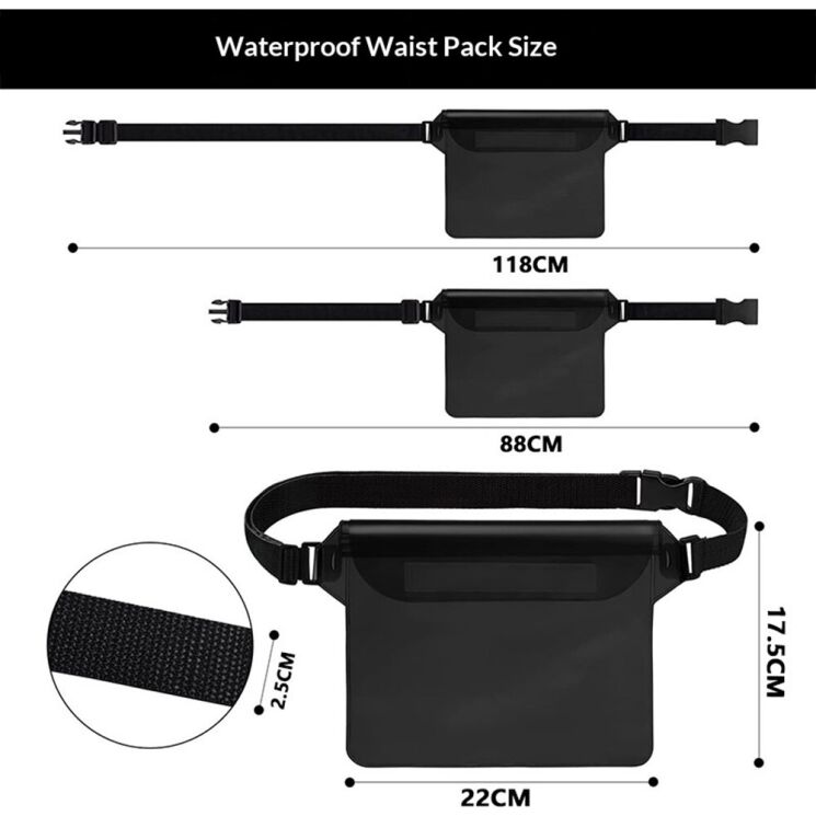 Вологозахисний чохол UniCase Swimming Bag - Transparent / Pink: фото 10 з 10