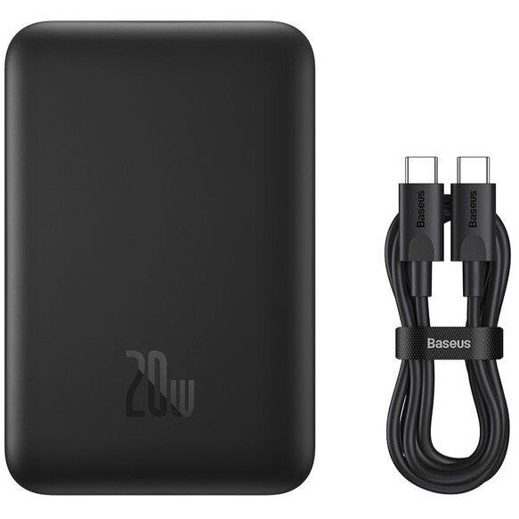 Внешний аккумулятор Baseus Magnetic Mini 20W (10000 mAh) PPCX070001 - Black: фото 8 из 23