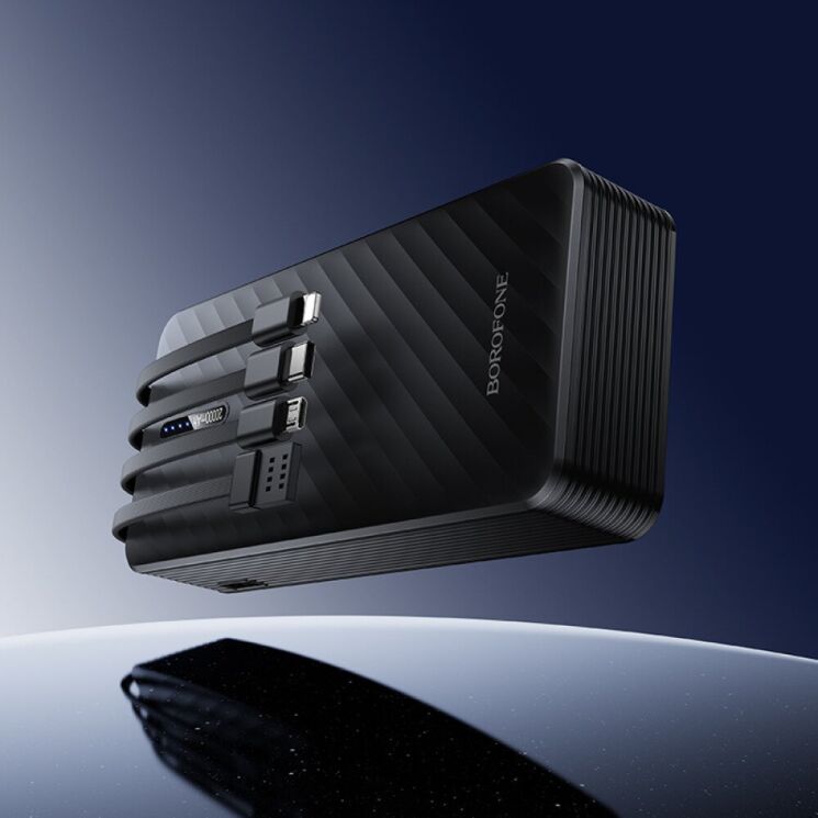 Внешний аккумулятор BOROFONE BJ84A 10W (20000mAh) + кабель MicroUSB + Type-C + Lightning + USB - Black (995598B) Внешний аккумулятор BOROFONE BJ84A 10W (20000mAh) + кабель MicroUSB + Type-C + Lightning + USB - Black: фото 8 из 8