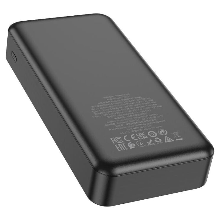 Внешний аккумулятор Hoco J102A Cool figure PD20W+QC3.0 (20000mAh) - Black: фото 3 из 6