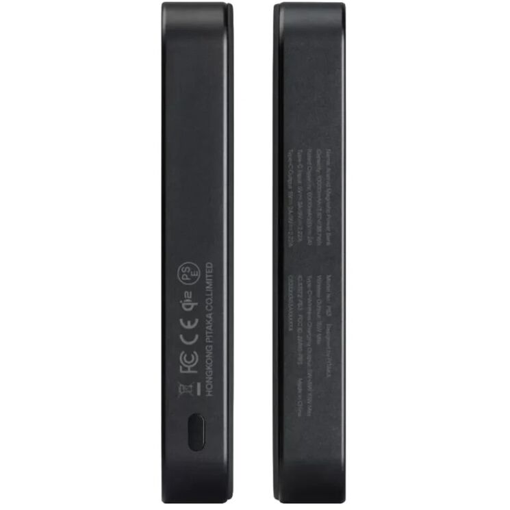 Зовнішній акумулятор Pitaka Aramid Fiber Magnetic Qi2 20W (10000mAh) PBQ2501 - Black / Grey (Twill): фото 4 з 8