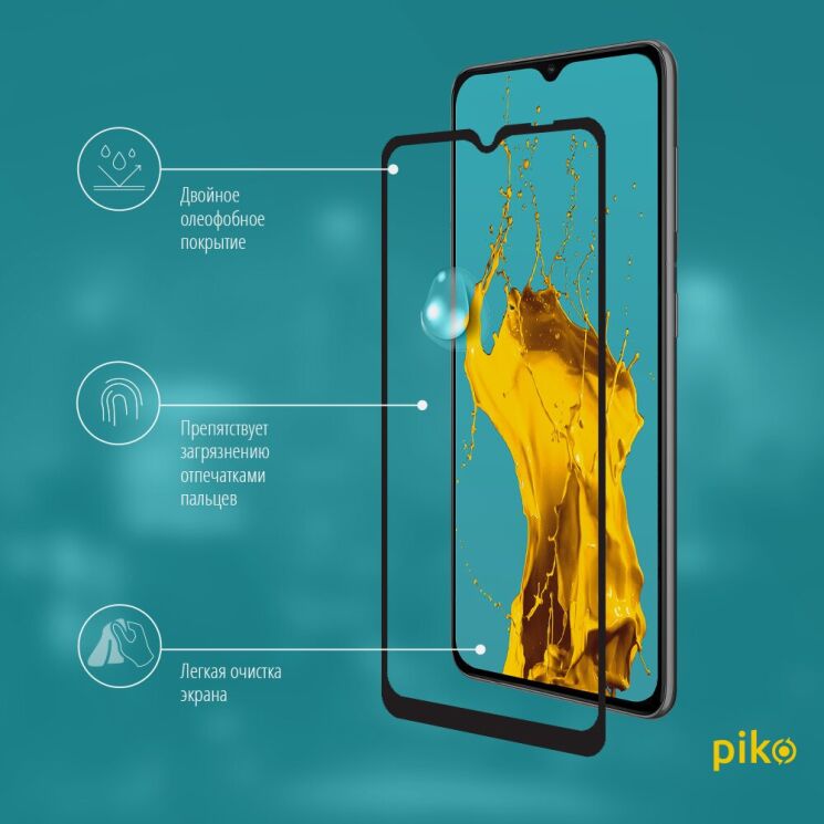 Защитное стекло Piko Full Glue для Samsung Galaxy A32 - Black: фото 4 из 4