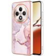 Захисний чохол Deexe Marble Case для OPPO Reno 12 F/FS - Rose Gold (360131RG)