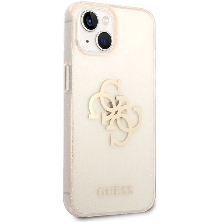 Захисний чохол Guess Glitter Script Big для Apple iPhone 14 Plus - Gold: фото 3 з 6