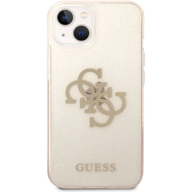 Захисний чохол Guess Glitter Script Big для Apple iPhone 14 Plus - Gold: фото 1 з 6